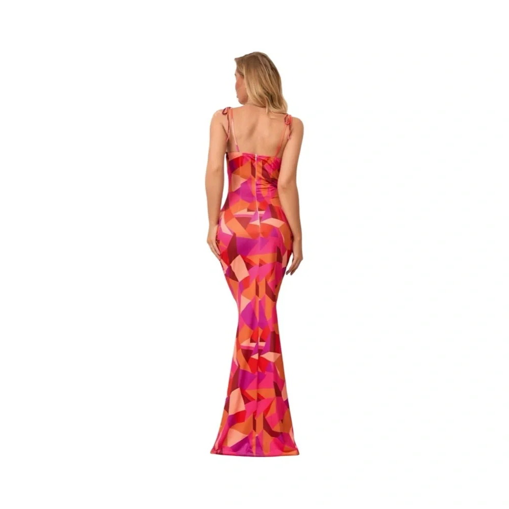 Prism Heat Cut-Out Maxi | Size M | Boho Glam Statement Dress - Picture 4 of 10